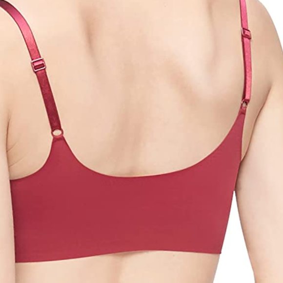 NWT Calvin Klein Women's Comfort Seamless Wireless Skinny Strap Retro Bralette - Picture 2 of 4